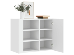 Vidaxl Armário De Parede 75x35x60 Cm Derivados De Madeira Branco