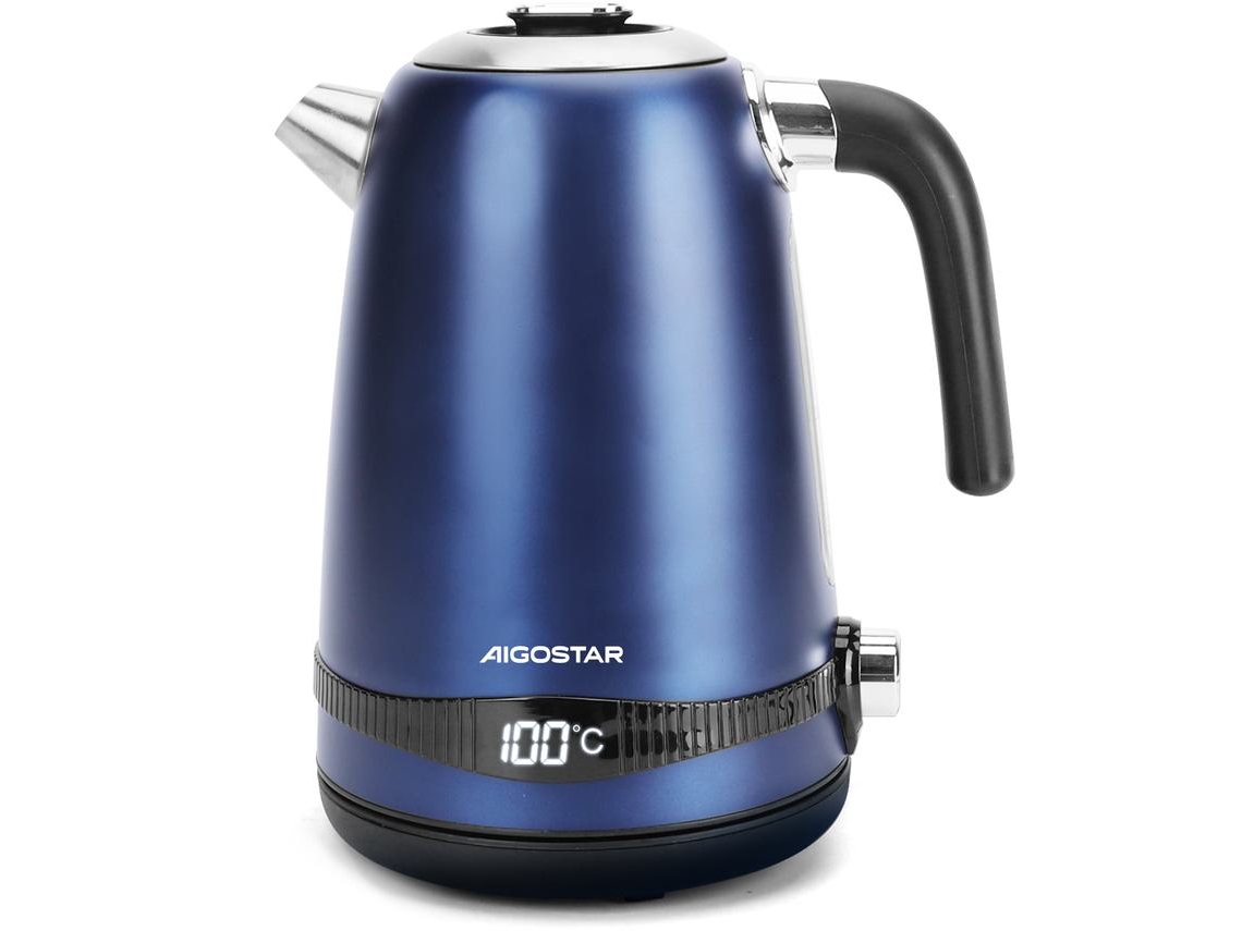 Jarro Elétrico Com Regulador Aigostar Lori, 40°c A 100°c, Chaleira Elétrica Em Aço Inoxidável 1,7 L, 2200w, Manter Quente 2h, Livre De Bpa