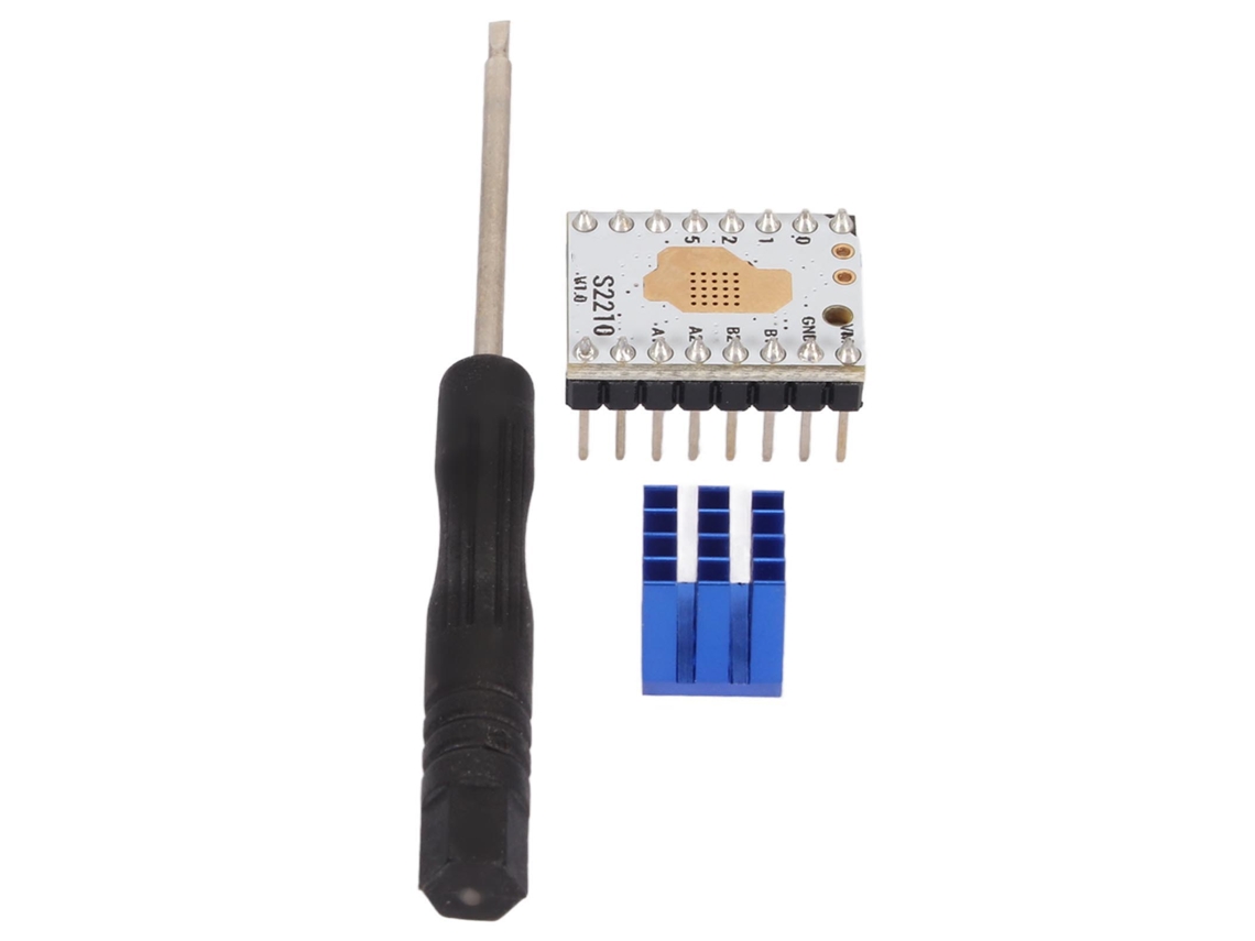 Controlador De Motor Paso A Paso Para Impressora 3d S2210 Silencioso 256 Micropassos Com Dissipador De Calor E Parafuso