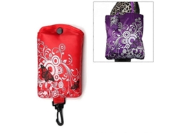 Saco de Compras Dobrável Flor de Borboleta Tecido Oxford Bolsa de Ombro Sacola Reutilizável GOKOCO