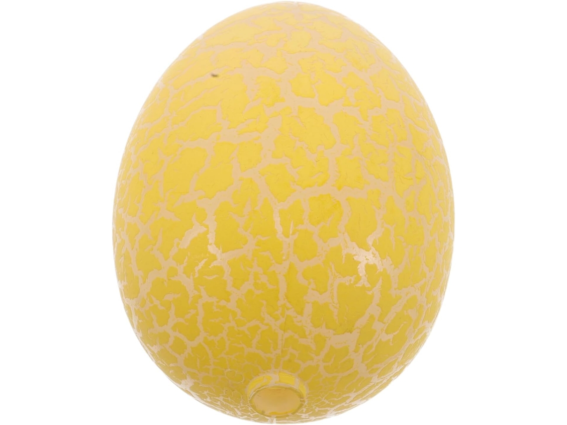 Luminária Solar em Formato de Ovo de Páscoa Amarelo Rachado, Acessório para Jardim e Pátio, Decoração. SFUSHOS