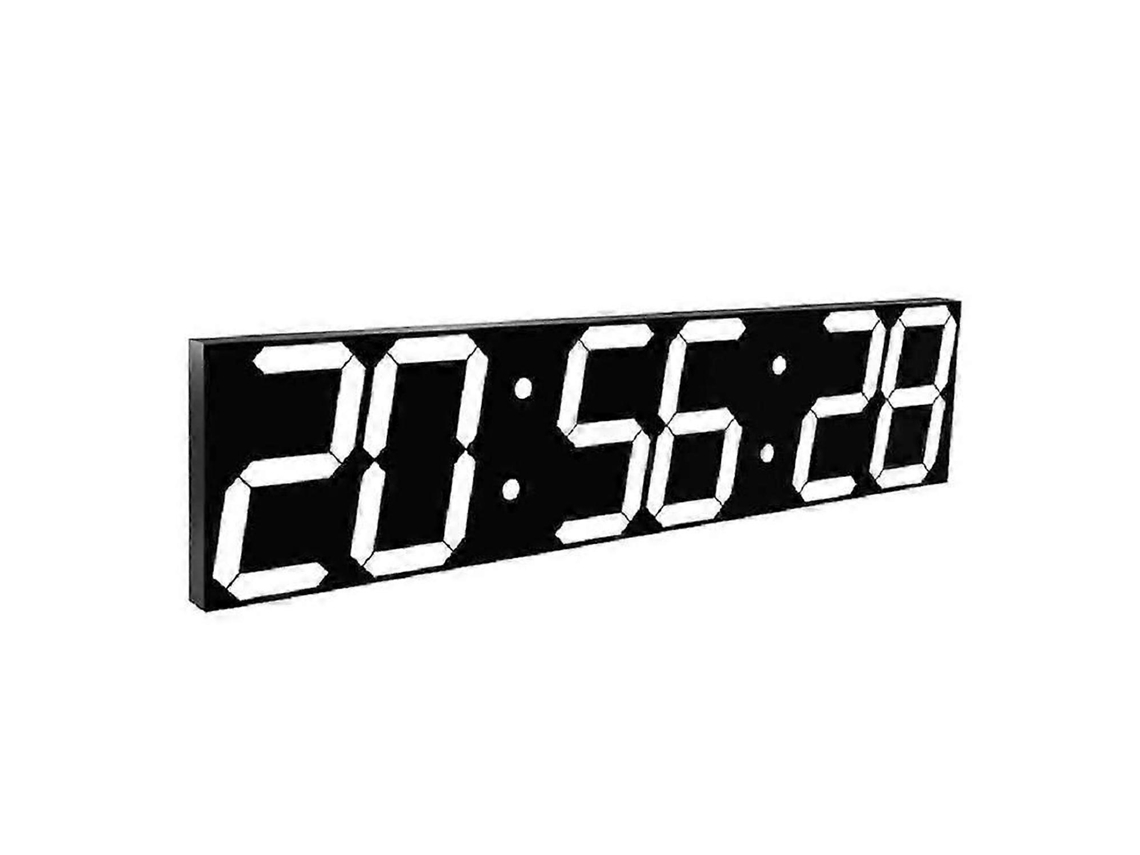 Multifunctional Led Wall Clock Creative Digital Clock Sealed Box Remote Controlwhite Font
