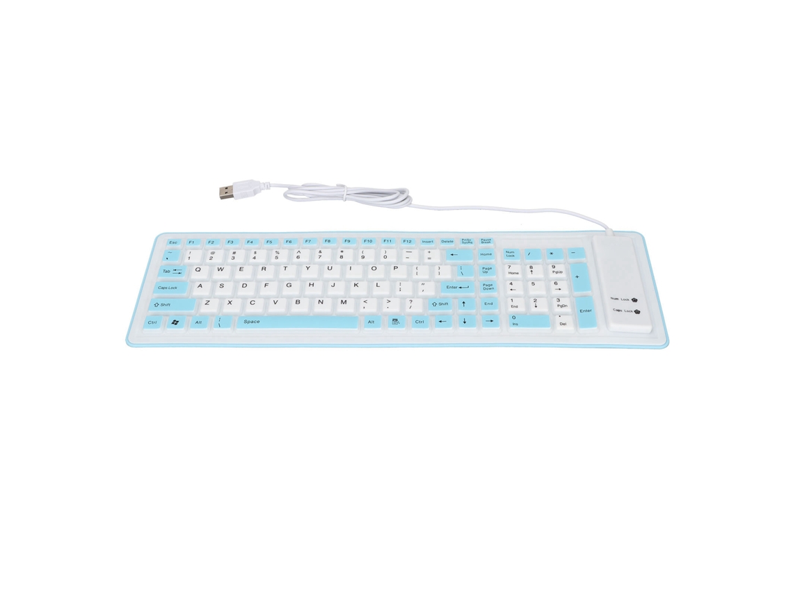 Teclado Silicone Plegable Impermeable Silencioso