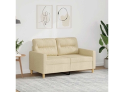 Vidaxl Sofá De 2 Lugares Tecido 120 Cm Cor Creme