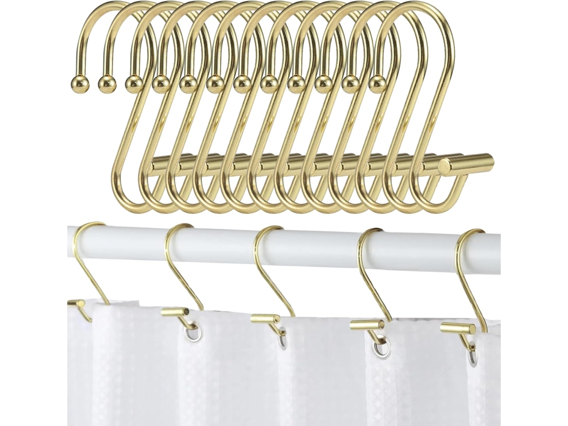 Conjunto De 12 Ganchos Decorativos Em Formato T Para Cortina