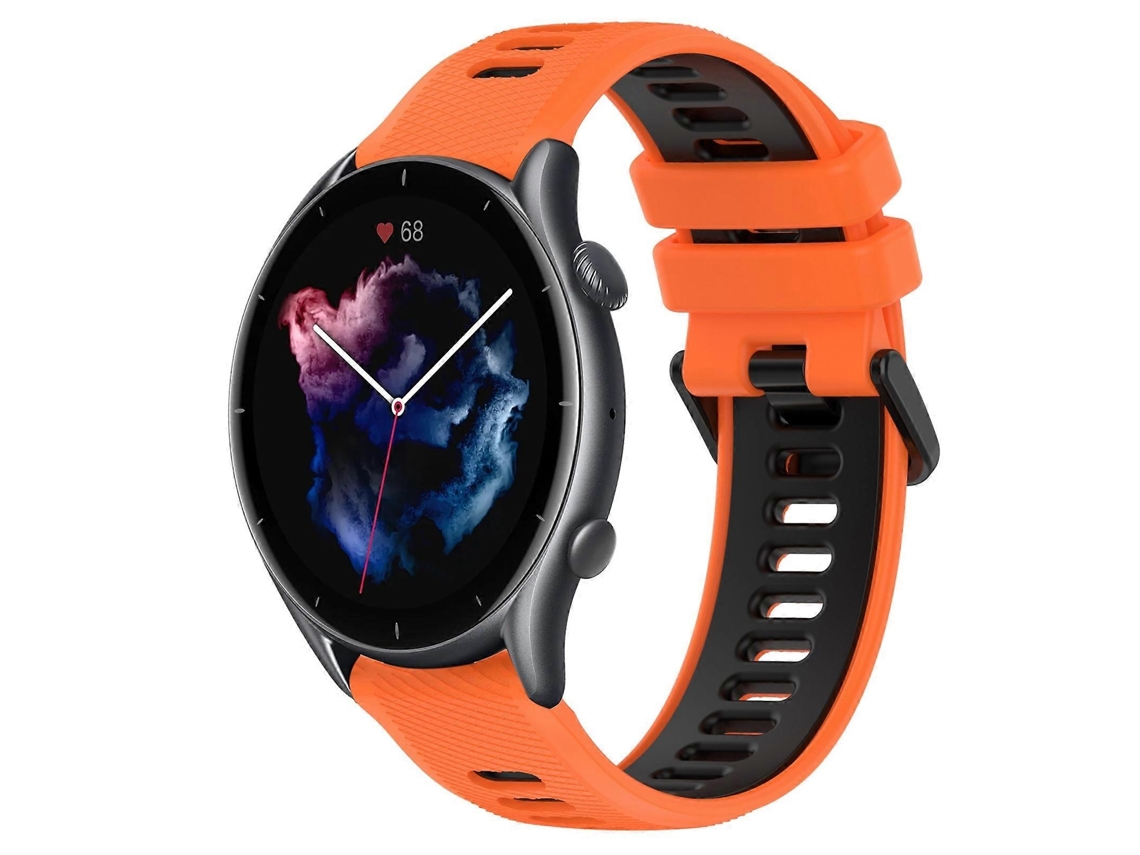 Pulseira De Silicone Bicolor Esportiva De 22 Mm Para Amazfit Gtr 3