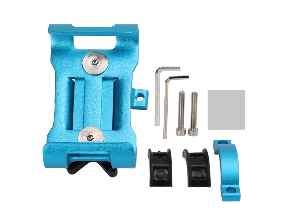 Mali suporte para Celular de Bicicleta em Alumínio Aparafusado para Guidão 20 36mm Compatível com Celulares 3.5 6.5 Polegadas Azul
