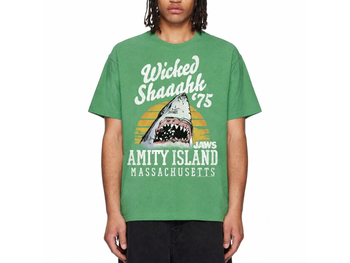 Rockinstone Jaws Movie Wicked Shaaahk Heather Kelly Adult T-shirt Size:xxxl