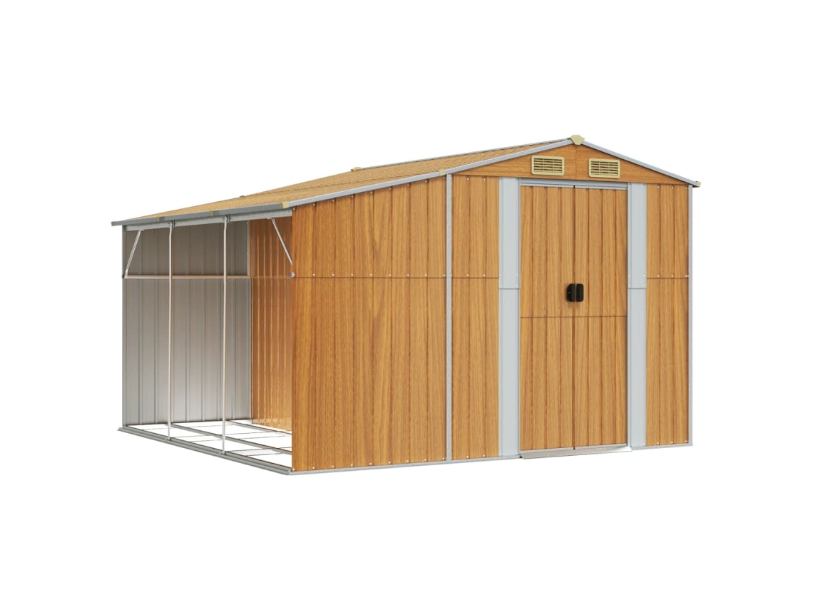 Garden Shed, Garden Sheds Vidaxl Marrom Aço (277 X 279 X 179 Cm)