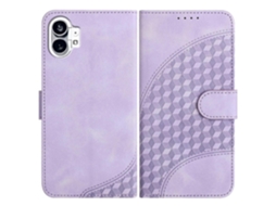 Capa De Couro Para Celular Com Relevo De Cabeça De Elefante E Cordão Para Nothing Phone 1