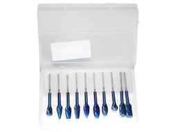 10 Peças De Broca Rotativa De Carbeto Com Revestimento Azul 3x6mm Ferramenta De Serra Para Madeira E Alumínio