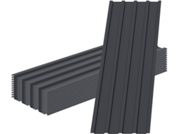 Conjunto De 12 Painéis De Revestimento Em Aço Galvanizado Atlanta 129 X 42 Cm Cinza Habitat Et Jardin