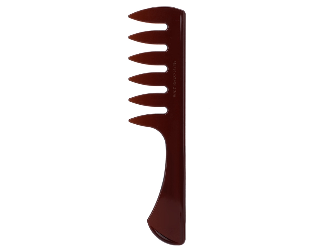 Pente De Cabelo Com Dentes Largos Para Penteado De Cabelo Oleoso Clássico Marrom - Ferramenta Profissional E Portátil