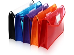 Envelopes Plásticos Transparentes, Organizador De Documentos Seguro E Durável Com Fecho Botão, Pastas A4 Com Bolso