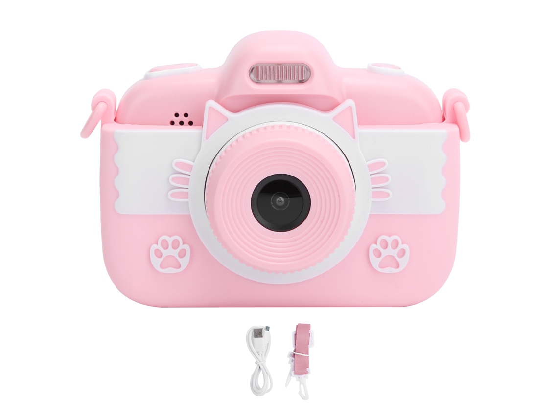 Câmera Digital Full Hd Infantil, Tela Sensível Ao Toque De 2,8 Polegadas, Filmadora, Brinquedos, Presentes, Rosa Brilvibera