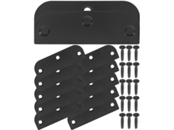 Placa De Reparo Dobradiça, Espaçadores De Dobradiça Com Parafusos, Aço Inoxidável Preto Para Portas De Armário