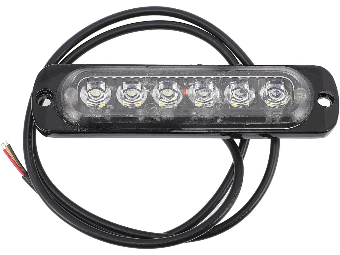 Sinalizador Giratório Ultrafino Gleavi Com 6 Leds Para Vans Caminhões, À Prova D Água Ipx4, Em Liga De Alumínio