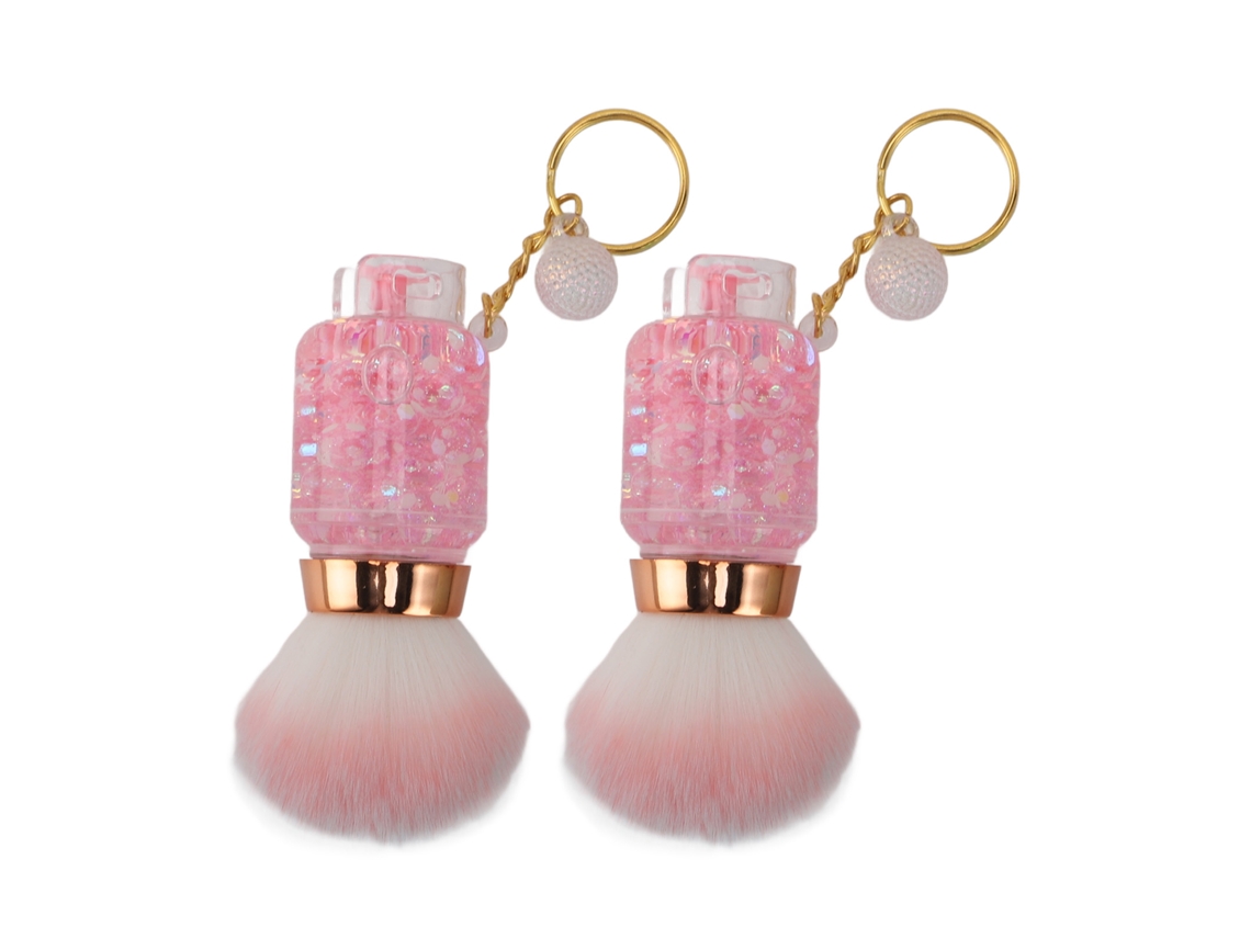 2pcs Pincéis De Pó Suave E Blush Com Design Arredondado Para Uso Diário