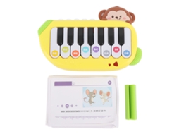 Brinquedo Piano Eletrônico Infantil Mini Portátil Educativo Musical Amarelo