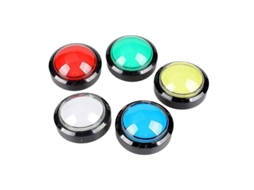 2026 botones de Arcade Iluminados 60mm Con Microinterruptor para Máquinas Arcade Y Proyectos Diy, 5 Unidades 2024 Tian