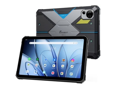 Tablet Rugged Fossibot Dt3 5g Android 15 10.4 Polegadas 12gb Ram 256gb 21560mah Carga Rápida 66w Câmera 64mp Led Nfc Gps À Prova Choque Azul