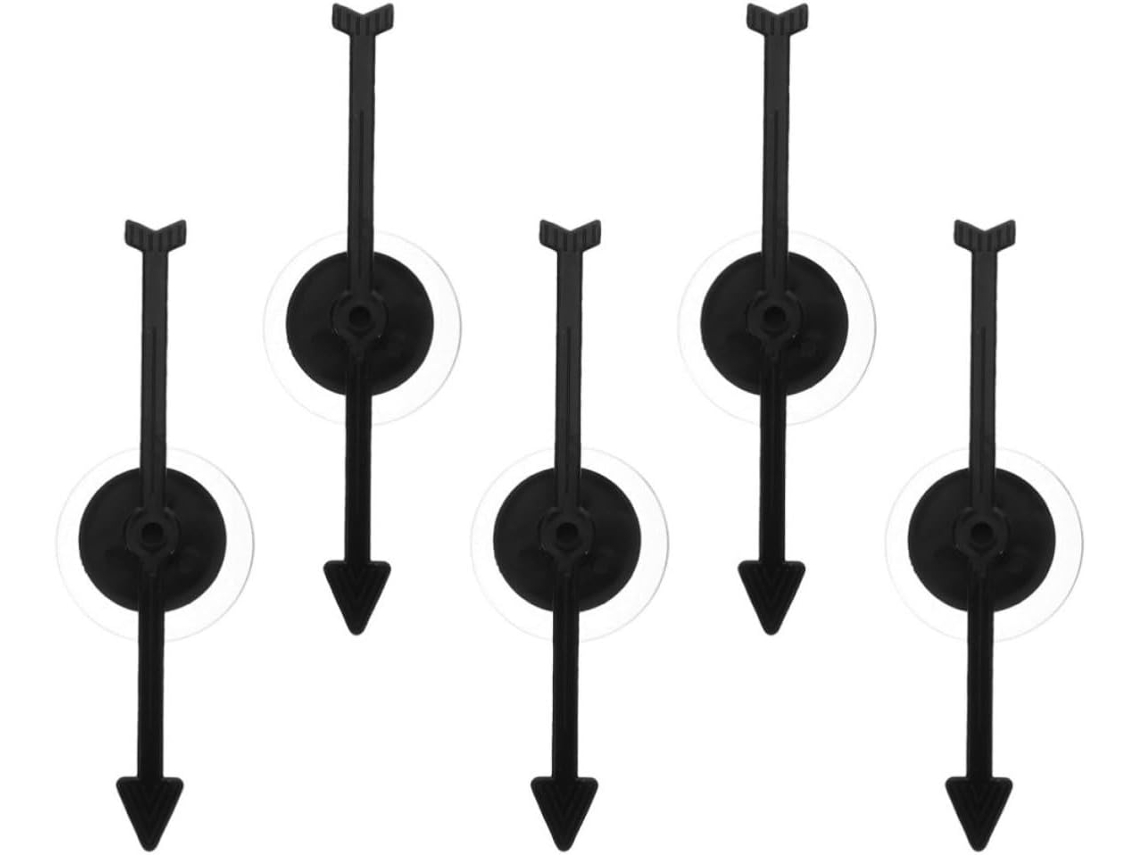 Flechas Pretas Com Ventosa Para Jogos, Conjunto De 5 Peças De Plástico