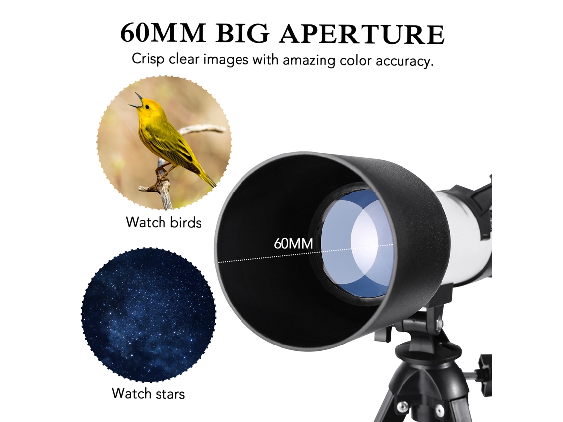 Telescópio Refrativo Astronômico para Iniciantes com Tripé