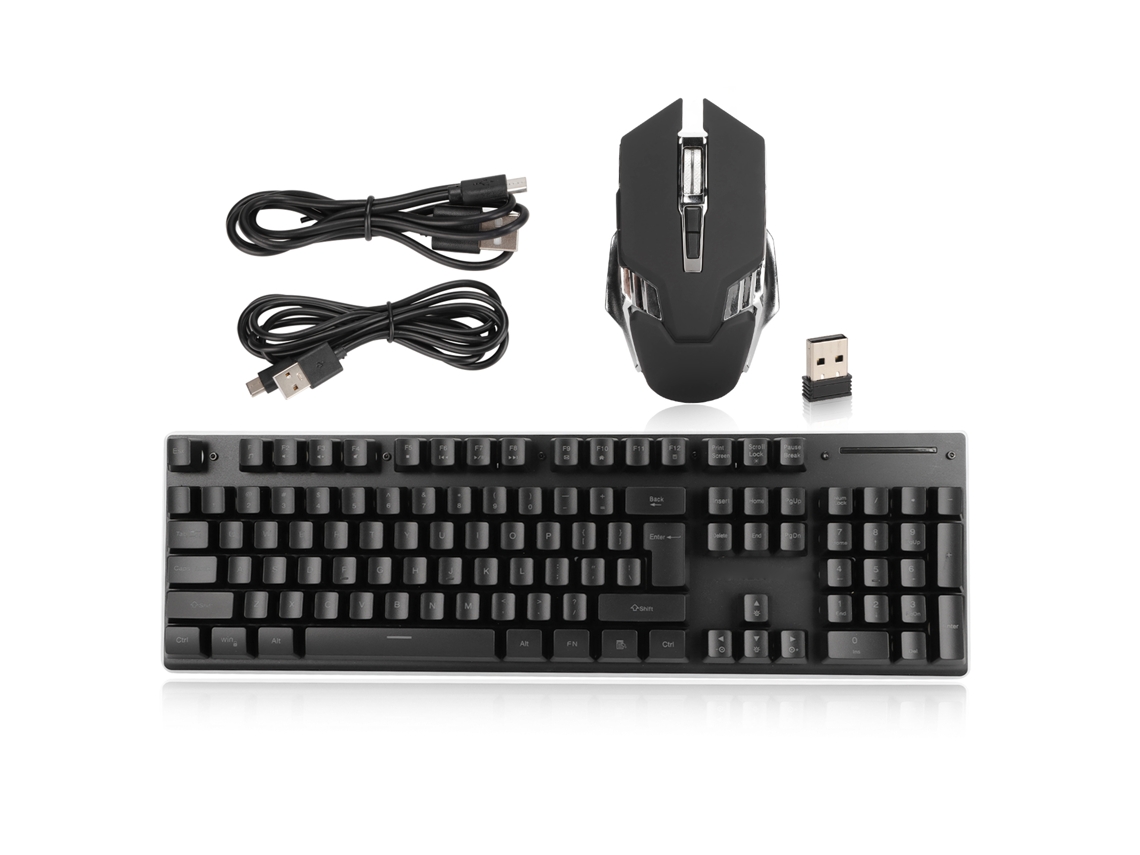 Combo De Teclado E Mouse Gamer Sem Fio Rgb