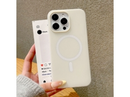 Capa Para Iphone 17 Air, Cor Off-white, Dupla Camada, Magnética, Com Toque Fosco.