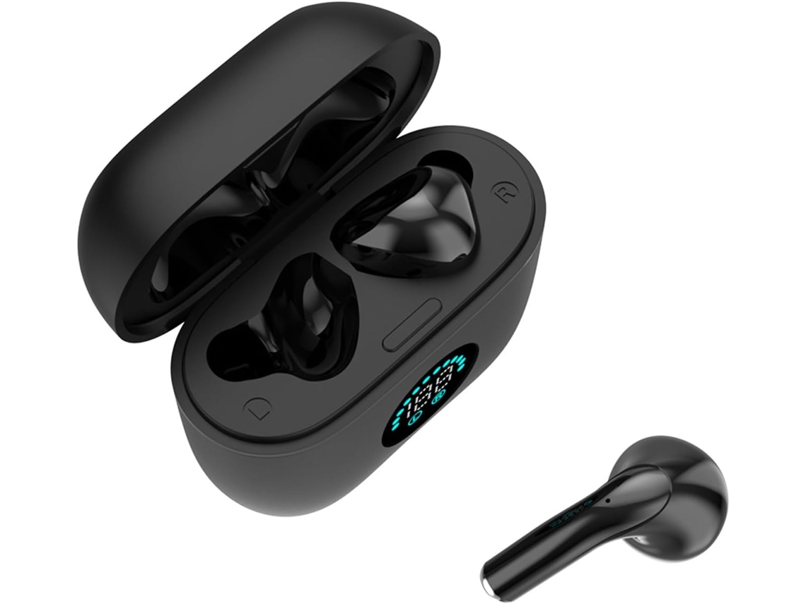 Fones De Ouvido Sem Fio Com Indicador Led Bateria, Ajuste