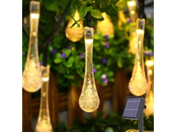 Luminária Pendente Solar Led À Prova D'água (luz Quente, 4m20 Leds)