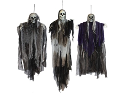 Decorações De Halloween Para Áreas Externas, Olhos Brilhantes, Material Premium, Esqueletos Fantasmas Pendurados Fáceis De Usar, 3 Pacotes, Braços Aju