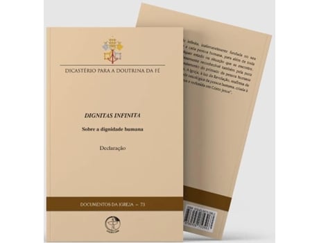 Livro Declaração Dignitas Infinita - Sobre A Dignidade Humana - Documentos Da Igreja 73 de Edições Cnbb (Português)