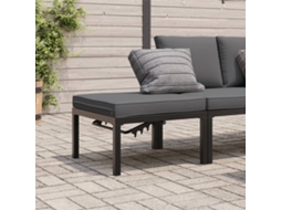 Banco De Jardim Com Almofadã£o Alumãnio Preto DKD HOME DECOR