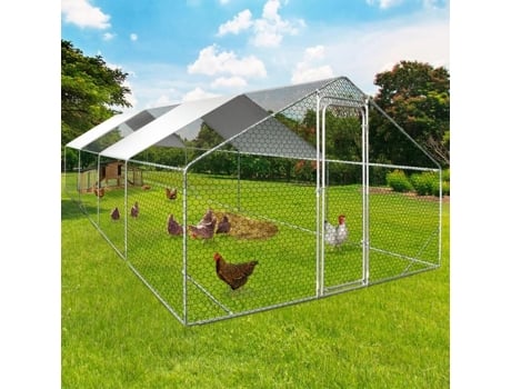 Idmarket Cercado De Galinheiro 24 M² Parque Gradeado 8x3 M Aço Galvanizado
