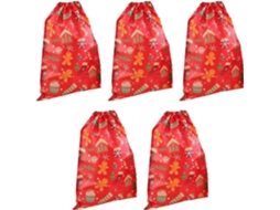 Sacolas De Natal Com Cordão, Sacolas Reutilizáveis, Lembrancinhas De Festa Com Cordão.