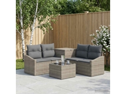Vidaxl Conjunto De Sofás 6 Unid. Cinza E Cinza Escuro