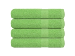 Vidaxl Toalhas Sauna Frogn 4pcs 80x200 Cm 360 G/m² Verde Maça