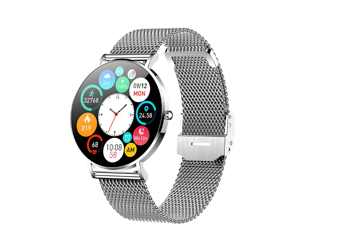 SHAH ARPAN Smart Watch T8 Hd Display Pedômetro Esportes Saúde Frequência Cardíaca Pressão Arterial Prata