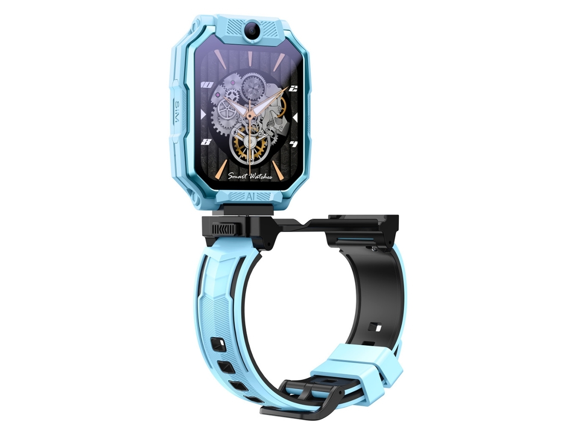 (azul) Smartwatch Infantil 4g Com Pulseira Para Pescoço E Câmera Dupla_glo