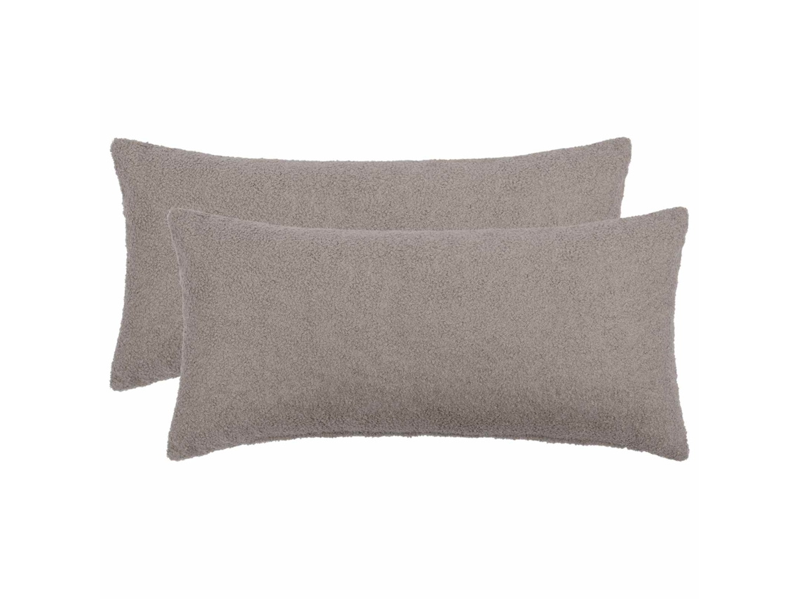 Vidaxl Capa Almofada 2 Pcs Heerlen Cinzento-claro 40 X 70 Cm Bouclé