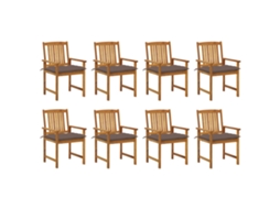 Garden Chair, Garden Chairs Vidaxl Cinzento-acastanhado Madeira (n/a)