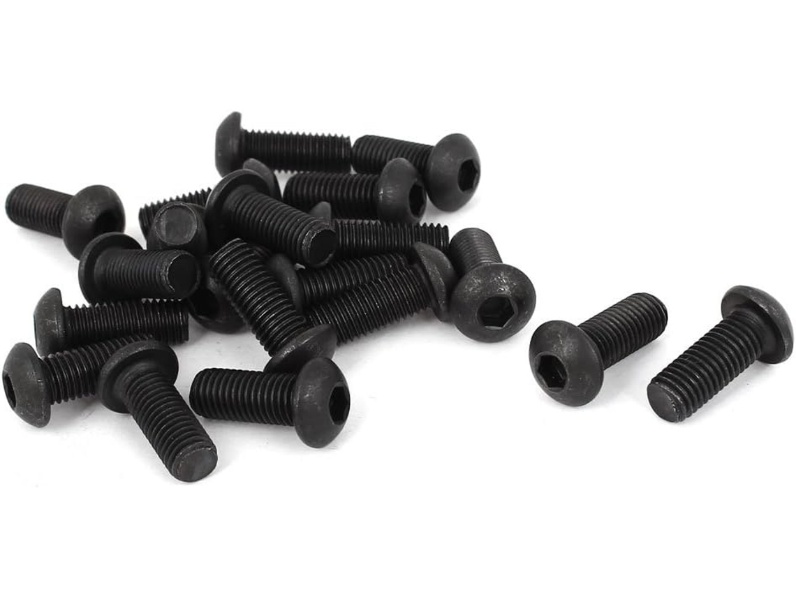 Parafusos de Máquina com Cabeça Sextavada Interna em Aço Liga 1/4 28 X 5/8' 'unf 10.9, Pretos, 20 CHABERLU