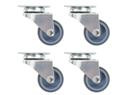 Vidaxl Rodas Giratórias Duplas 4 Pcs 50 Mm