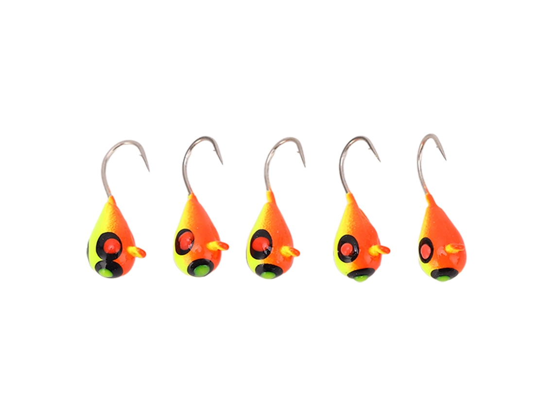Mali 5pcs Iscas de Pesca no Gelo 5mm Aço Carbono Alto Pesca de Gelo Jig Lures Acessórios de Pesca Outdoor
