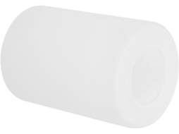 Abajur Cilíndrico Em Vidro Branco Leitoso Fosco Ø90 X A130 Mm Para Soquete