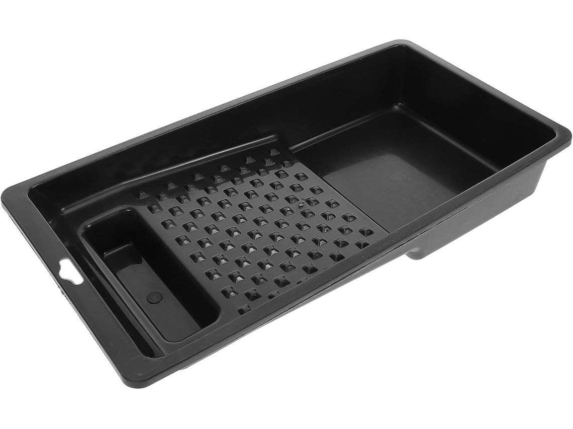 Mini Bandeja De Pintura Em Plástico Preto, Grande Capacidade | Design