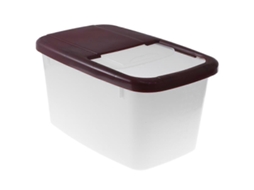Lurelia Caixa Para Arroz 1 Peça 10 Kg Em Plástico Café, Com Vedação, Com Tampa, Protege Da Humidade, Protege De Insetos