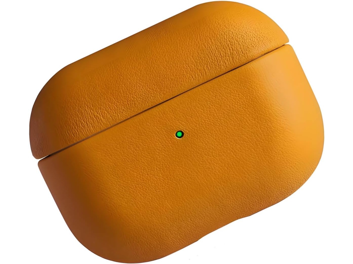 Suporte Para Fones De Ouvido Em Couro Dividido Luxo Com Bateria Led Integrada E Recortes Precisos Acesso Total Ao Estojo