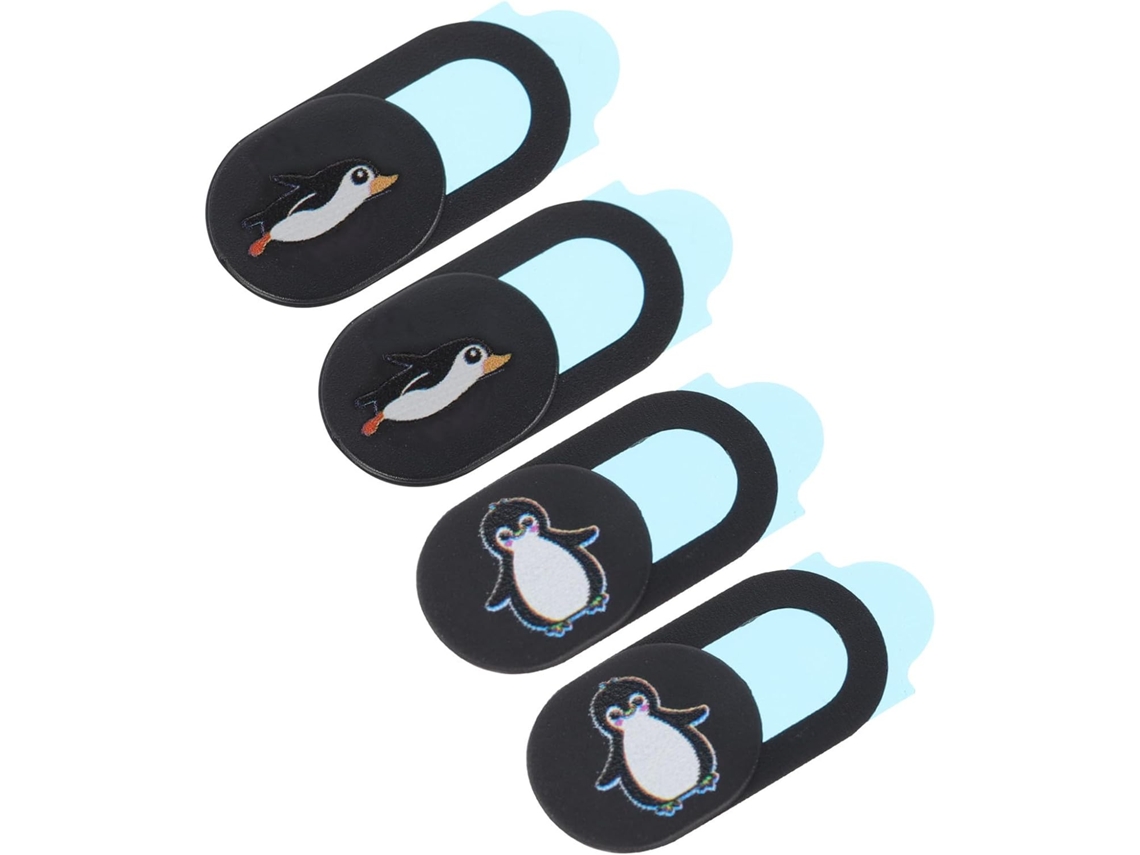 Conjunto De 4 Capas Pretas Em Abs Para Webcam, Proteção De Privacidade.